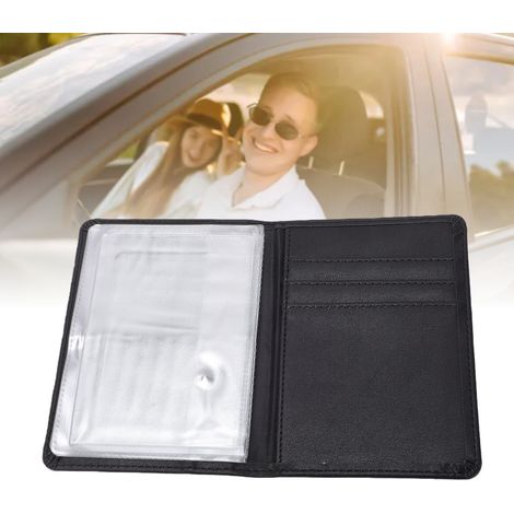 Support d'Assurance pour Immatriculation Russe, Organisateur de Documents en Cuir PU Noir pour Permis (1/5)