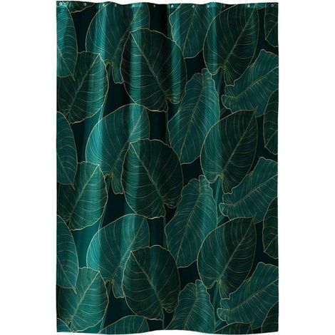 Rideau de Douche "Jade" 180x200cm Vert (1/3)
