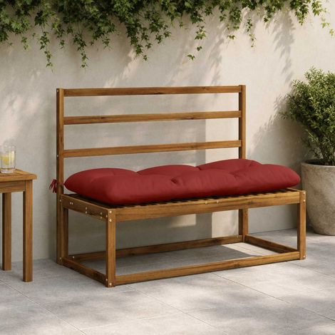 vidaXL Cojín de banco VIANEN 100% Poliéster Rojo 100 x 50 x 12 cm (1/5)