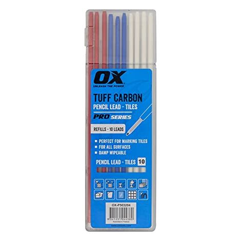 OX OX-P503204 Tuff Carbon Pencil Refills Carbon Pencil Tile Leads 10 Pack (1/5)