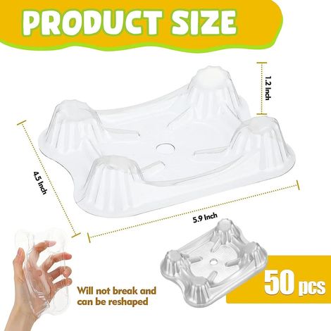 (50 pièces) Supports à pastèques en plastique, paniers de support pour fruits, plateaux (1/5)