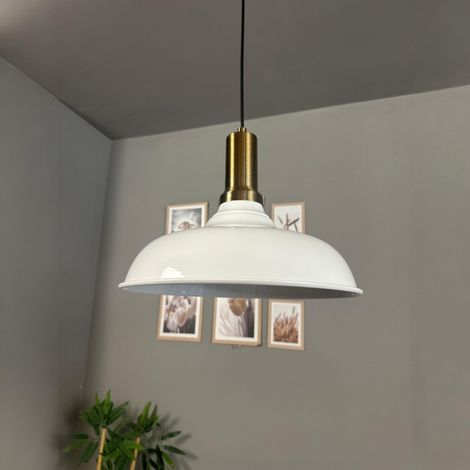 bamyum Nota Suspension Luminaire Vintage, Lustre Salon de 30 cm en Métal, Lampe E27 pour Chambre, Salle à Manger (1/5)
