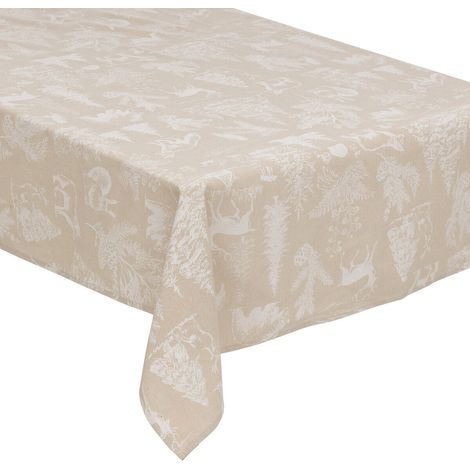 Tischdecke mit Tiermotiv, beige, 140 x 360 cm (1/2)