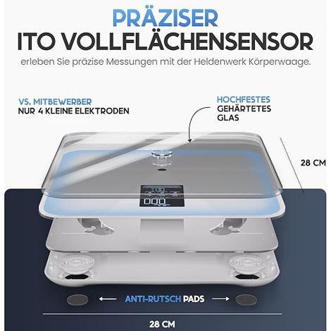 Digital Scales Large Display Measuring Values - White (1/4)