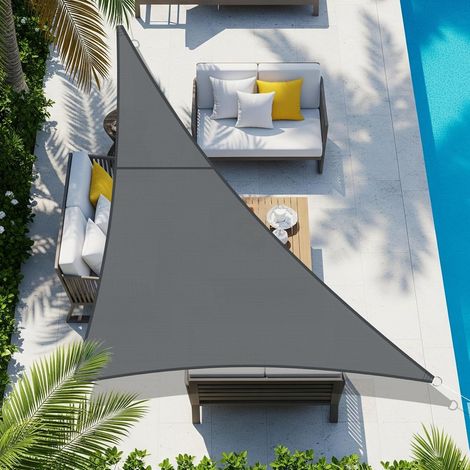 Voile d'ombrage imperméable Rectangle 3x3x4.25m Blocage UV Résistant aux intempéries pour Patio Extérieur Jardin Arrière-Cour,Anthracite (1/5)