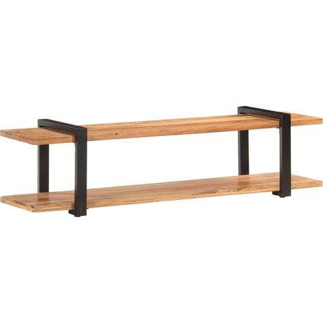 Mueble TV multimedia estantería para televisión buffet para televisión comedor salón dormitorio 160 x 40 x 40 cm madera maciza de acacia marrón 020026071