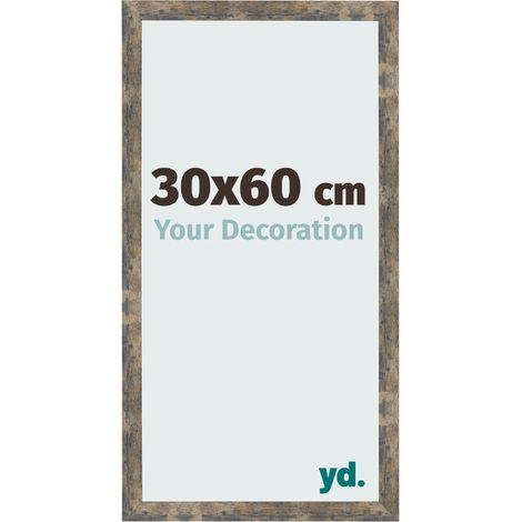 yd. - Cadre photo 30x60 - Bleu Or Melange - MDF - Bologna (1/5)