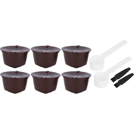 2er-Set wiederverwendbare, nachfüllbare Kaffeekapseln mit Löffel und Bürste, passend für DOLCE GUSTO Kaffeemaschinen (1/5)