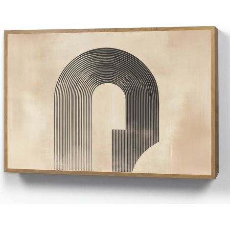APLIQUE DE PARED Lazo - Rayas - Minimalista - Negro 100x70 cm