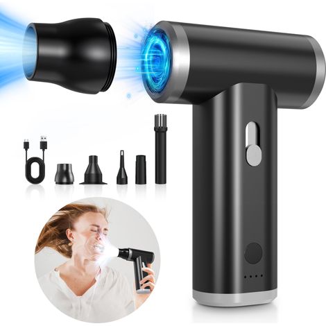 Spolverino elettrico con ventola turbo da 110.000 giri/min, mini ventilatore portatile ricaricabile per auto, computer, tastiera, uso esterno