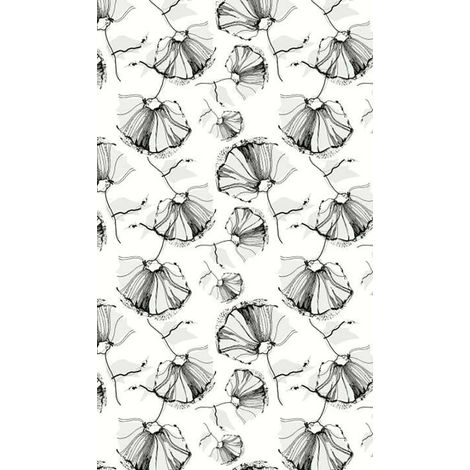 Panneau mural douche en alu-composite VIPANEL - Inspiration Nature Décor Coquelicots Gris - Finition Mat Perle - 150x255cm (1/5)