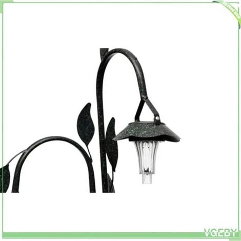 Panier à fleurs suspendu - FAFEICY - 40543 - LED solaire automatique - Paniers amovibles en fibre de coco - Structure métal 109 cm (1/5)