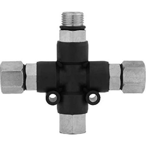 Raccord de raccord de séparateur d'air 1/8 '' 3 voies Airbrush Adaptateur de collecteur de flexible d'air Connecteur de pulvérisation pour aérographe Painting Tools Painting Tools Painting Tools (1/4)