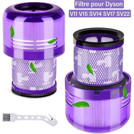 2Pcs Filtre pour Dyson V11 V15 Séries, Filtre dyson v11 Absolute Brosse Dyson SV14 Absolute Animal Fluffy etc (1/4)
