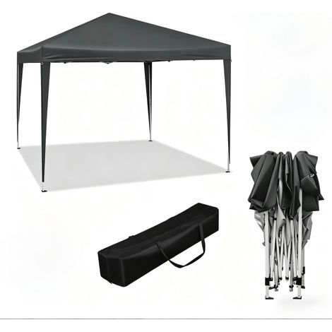 Faltpavillon 3 x 3 m Anthrazit mit Tragetasche (1/5)