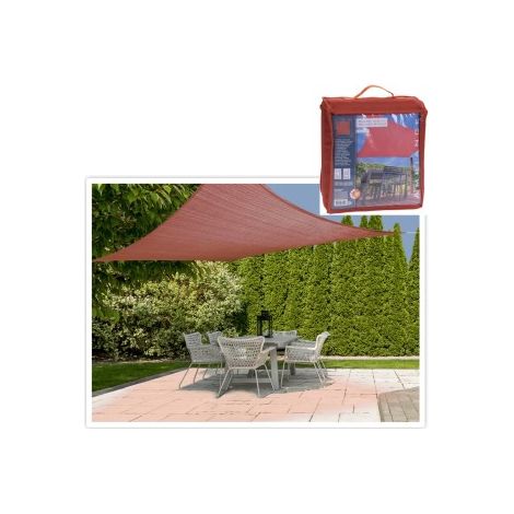 TELO VELA OMBREGGIANTE 3X3MT COLOR TERRACOTTA ARREDO ESTERNO (1/2)