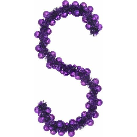 Couronne de Noël lilas pâle, 186 cm, polystyrène