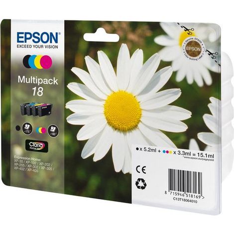Epson Multipack 18 - 4 Colores Negro/Cian/Amarillo/Magenta (1/5)