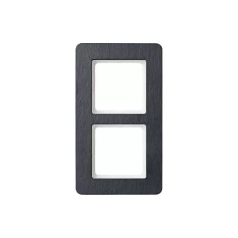Berker Q.7 Rahmen Oberflächenfinish Schiefer für Doppel-Schalter (1/2)