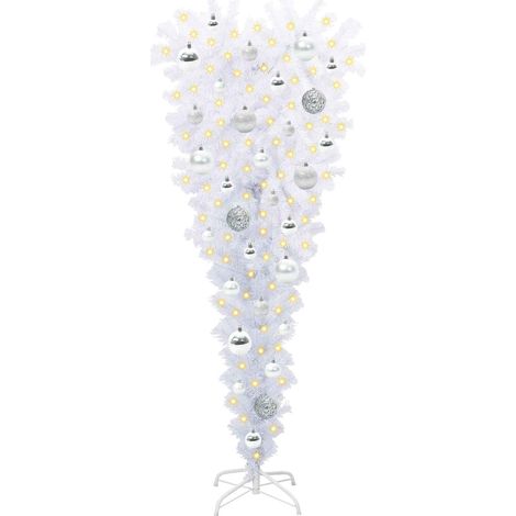 Sapin de Noël artificiel avec 150 LED Blanc 120 cm PVC et Acier (1/5)