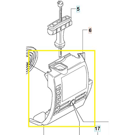 Boîtier de démarreur Husqvarna 326 RX 503858703