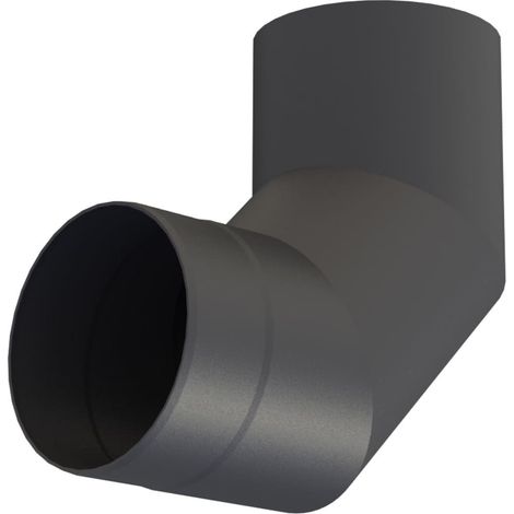 Coude 90° de poêle noir diamètre 120 mm