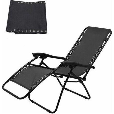 Pair Housse salon de jardin,Toile Pour Chaise Longue Universel Tissu De Remplacement Pour Chaise Longue Respirant Durable Housse De Rechange En Tissu Pour Jardin Bains De Soleil (Seulement La Toile) T (1/5)