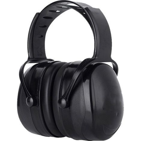 Auriculares con cancelación de ruido ajustables y cómodos para adultos con atenuación de 38 dB SNR, ideales para entornos ruidosos o estresantes - Negro (1/4)