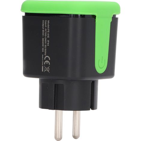 Prise connectée WiFi étanche IP44 avec télécommande, prise UE 100-240 V pour la maison et l'extérieur