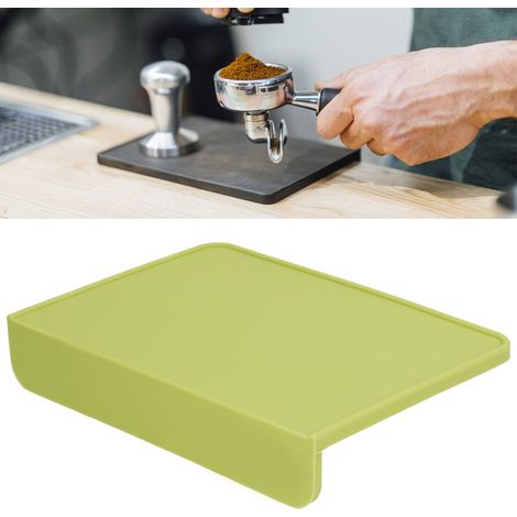Tapis de tasseur à café extra large en silicone vert, 215 x 152 x 38 mm, pour macarons et autres préparations à café. (1/5)