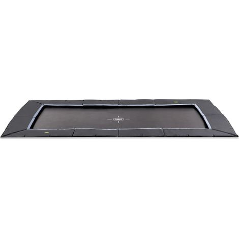 EXIT Dynamic Ground Level Sports Trampoline 8x14ft – Black (1/4)