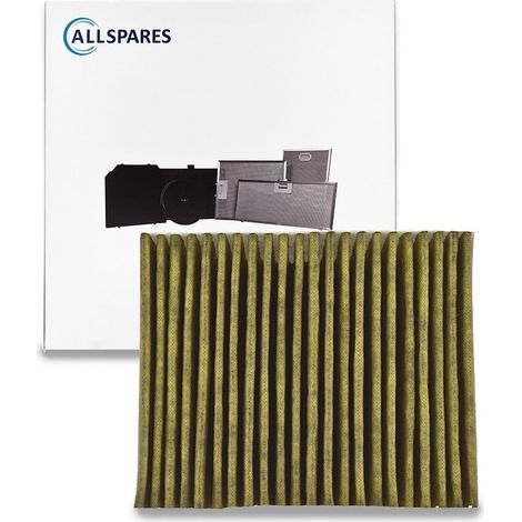 Filtro de carbón AllSpares CleanAir Plus para campanas extractoras compatible con Bosch, Siemens, Neff, Gaggenau Constructa 11033934 / 11017314 (233 x 190 x 100 mm)