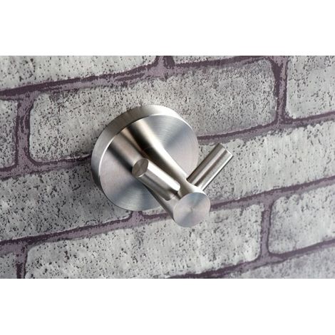 Jusch – Patère de salle de bain murale en acier inoxydable 304 – Résistant à la corrosion – Design moderne – Crochets pour serviettes