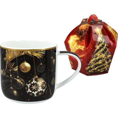 Tazza natalizia decorata, tazza in porcellana, regalo di Natale (1/4)