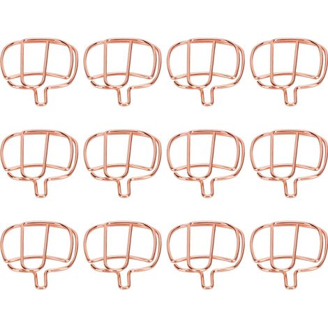 12 Pince-Papiers Métalliques en Forme de Valise, Trombone Marque-Page pour Bureau École, Fournitures de Papeterie (1/5)