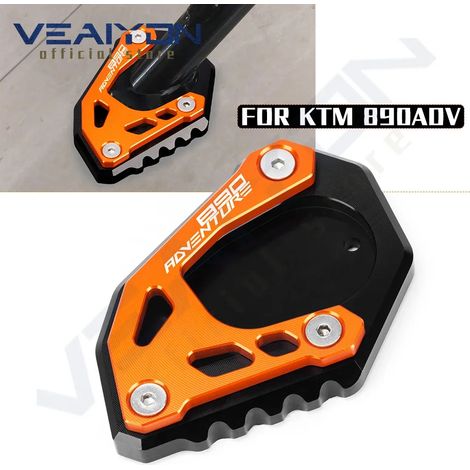 (890 ADV R OgBk) Compatible avec KTM 890 Adventure 890 Adv R 890 Adventure R - Accessoires moto : béquille latérale, extension, plaque de support maxpower (1/4)
