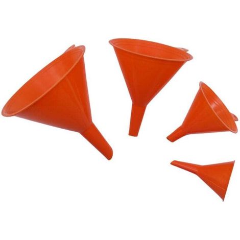 4PCS Entonnoir Couleur orange, Entonnoir Cuisine, Pour Transfert Liquide De Poudre Huile Alimentaire (1/4)