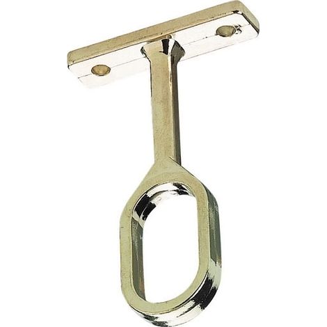 Itar – Piton sur platine pour tube ovale 30x15 mm – Fixation sous tablette – Matériau zamac – Vendu à l'unité (1/2)
