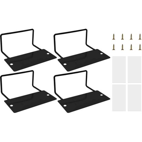 Support De Matelas - Lot De 4 Butées Antidérapantes - Sans Perage Avec Adhésif Et Vis - Pour Sommiers Et Cadres En Bois - épaisseur 15 à 35 Cm (1/5)