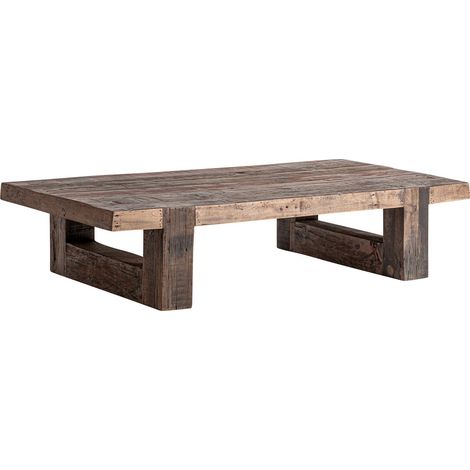 Table basse bois vieilli marron style classique salon chaleureux - Marron bois vieilli naturel (1/5)