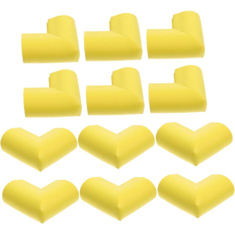 12 protège-coins pour meubles - mousse - jaune - pour tables (1/5)