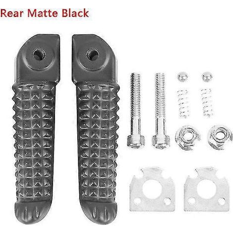 Motorrad-Fußrasten hinten und vorne für Yamaha YZF R1 (2002–2020), R6 (2003–2020), YZF R6S, R1M – hinten, mattschwarz (1/5)