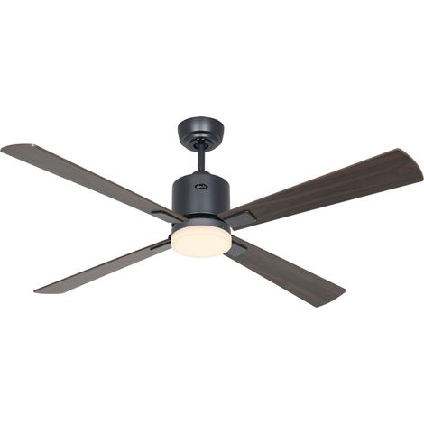 Ventilateur de plafond ECO NEO III 132, Gris basalte - Noyer/Cerisier, Wi-Fi avec éclairage (1/2)