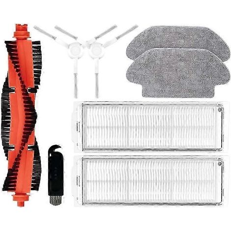 Compatible avec les accessoires Robot Vapor Mop 2S/Mop P/Mop Pro/XMSTJQR2S/STYTJ02YM : brosse principale, brosse latérale, balai à franges avec filtre HEPA. (1/5)