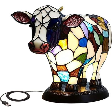 Lampe De Table - Lampe De Nuit En Résine Avec Port USB A Et C - Pour Chambre À Coucher Bureau Dortoir - 1 Pièce (1/5)