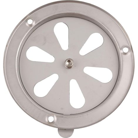 ZYNCUE Amortisseur de grille d'échappement pour barbecue en acier inoxydable pour four et cuisinière d'extérieur, valve de contrôle du flux d'air réglable de 125 mm (1/5)