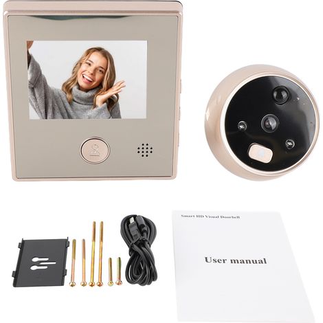 Sonnette vidéo intelligente avec accès à distance, interphone vidéo pour sécurité maison et bureau. (1/5)