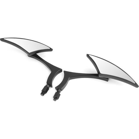 Rétroviseurs Moto Universels 2 Pièces 8/10mm, Triangle Extrémité Tige, Miroir Rétro Latéral, Kit de Remplacement Personnalisé (1/5)