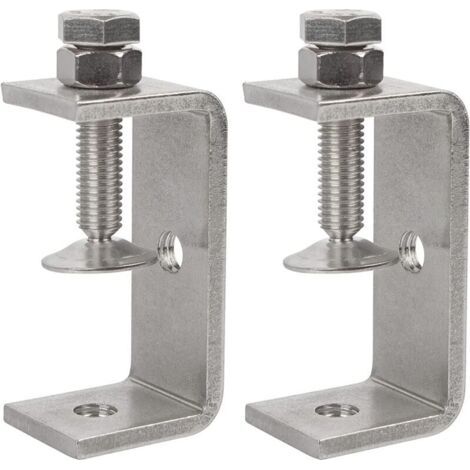 QORVA-Lot de 2 serre-joints en C robustes en acier inoxydable 304, ouverture des mâchoires de 65 mm, serre-joints de type « tigre », serre-joints en bois