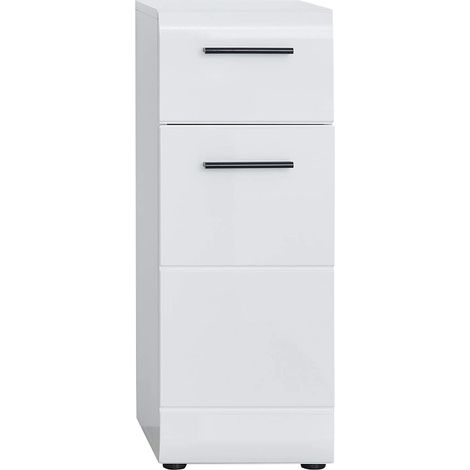 SKIN - Meuble bas mélaminé blanc brillant. L - H - P : 30 79 31 cm (1/5)